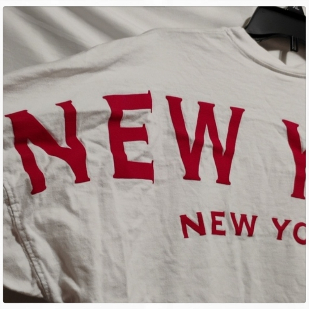 SALE! HTF! New York Red Print Spirit Jersey Sz.S Oversized Gently Worn (BX35) - Picture 2 of 10